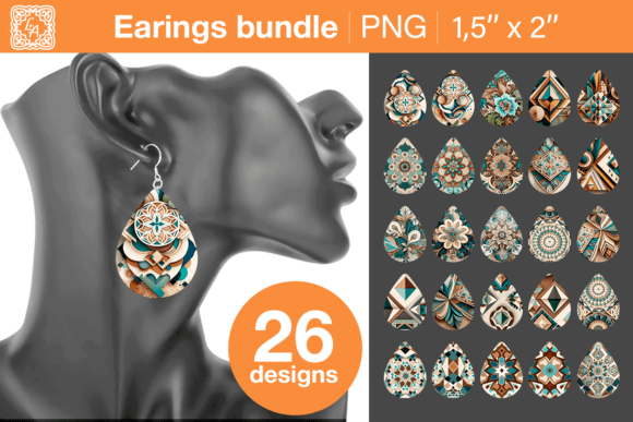 Download Boho Earrings Sublimation Designs - Premium Bundle