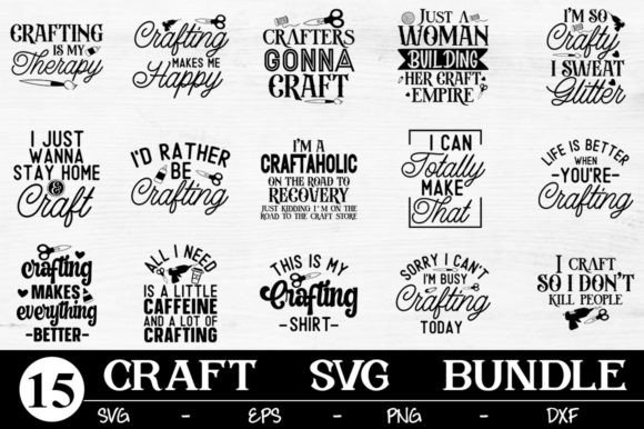 Download I Love Crafting Bundle SVG - Crafting bundle Collection