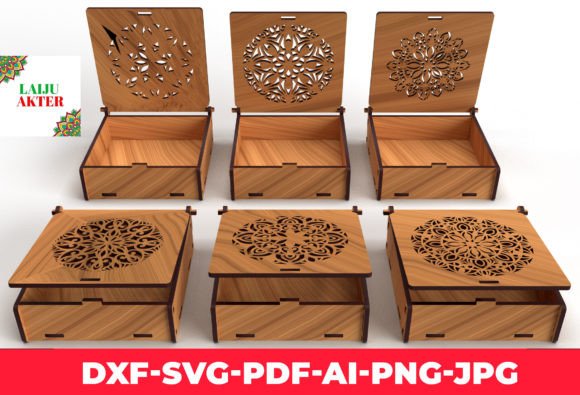 Download Ornaments Wooden Gift Box Laser Cut 01 - Premium Resources