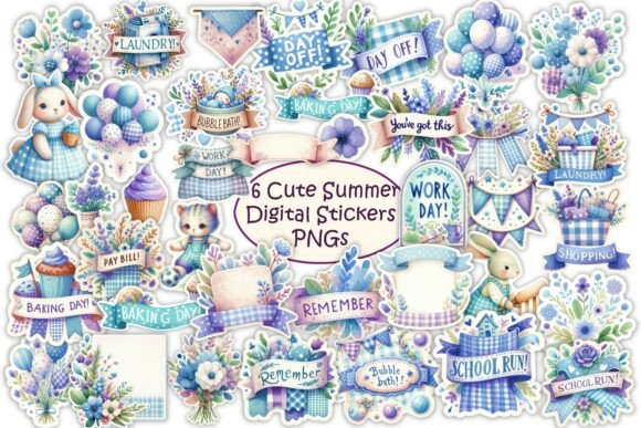 Download 66 Summer Digital Planner Stickers PNGs - Pngs Collection