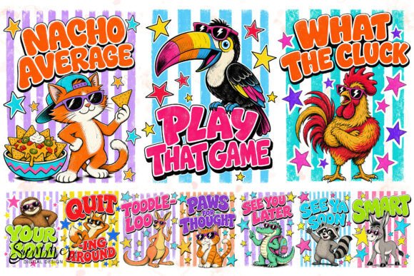 Download Retro Summer Animal Pun Sublimation PNGs - Pngs Collection