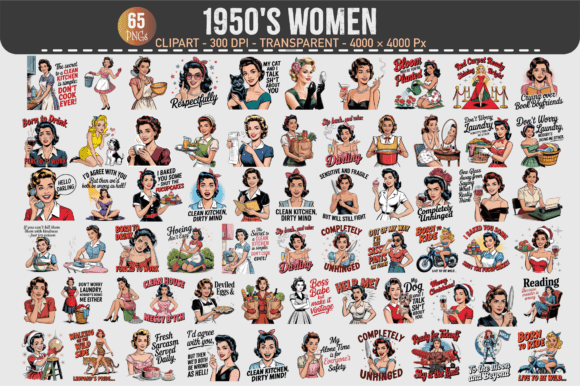 Download 1950’s Women Clipart – 65 PNGs - Pngs Collection