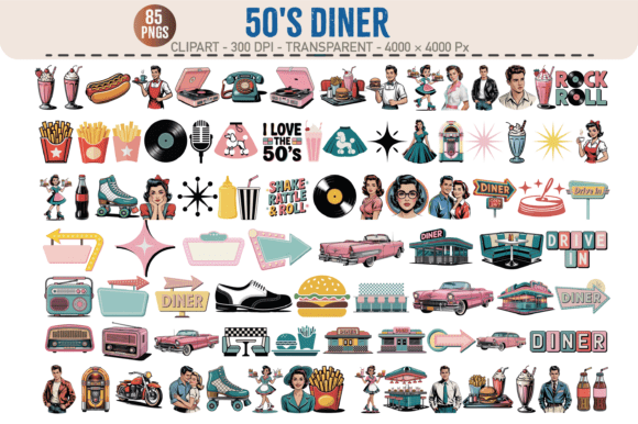 Download 50’s Diner Clipart – 85 PNGs - Pngs Collection