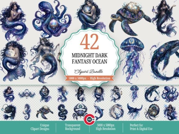 Download Midnight Magic Dark Fantasy Ocean PNGs - Pngs Collection